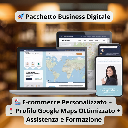 🚀 Pacchetto Business Digitale: 🏪 E-commerce Personalizzato + 📍 Profilo Google Maps Ottimizzato + Assistenza e Formazione